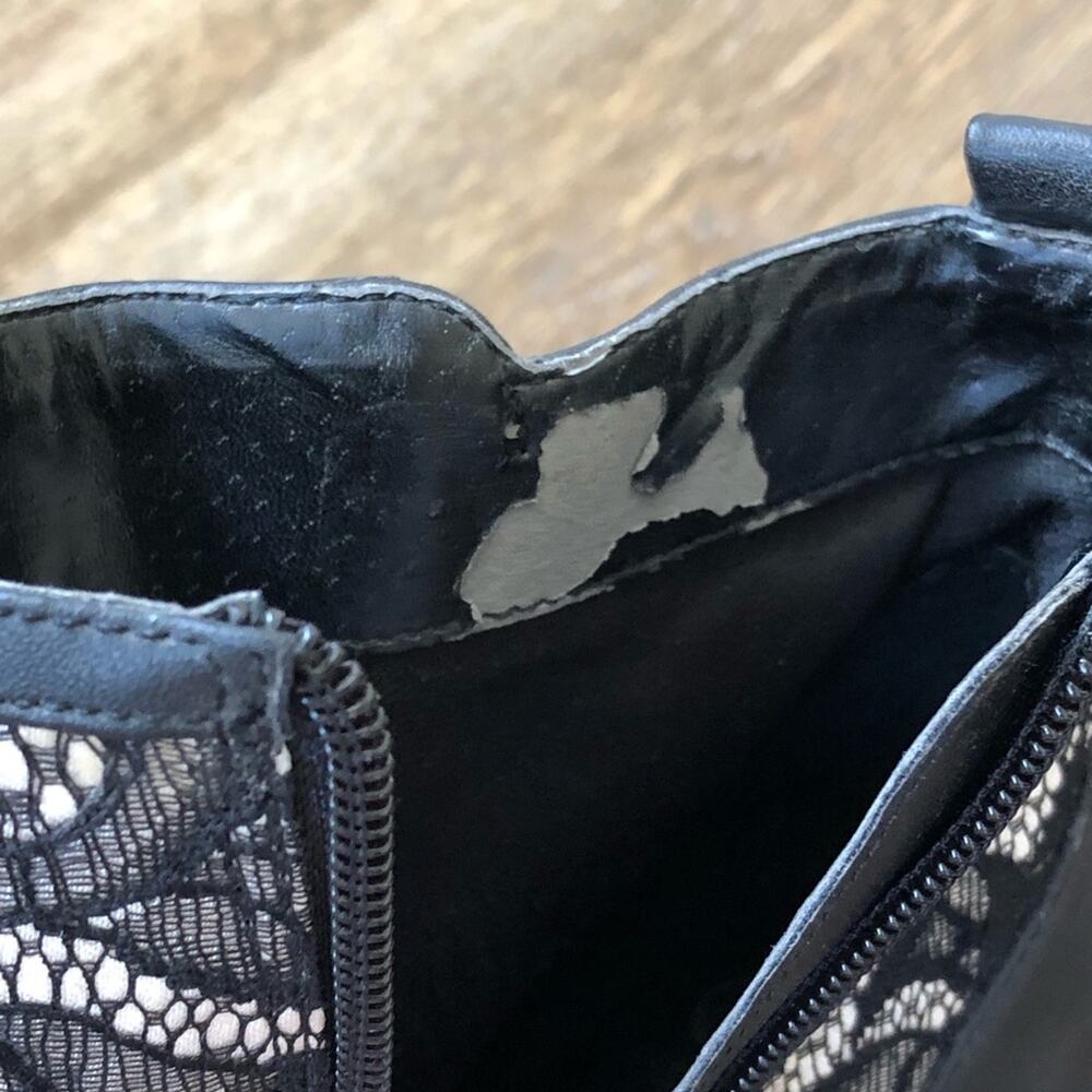 Colin Stuart Lace Platform High Heel Boot Size 7.5 - image 7